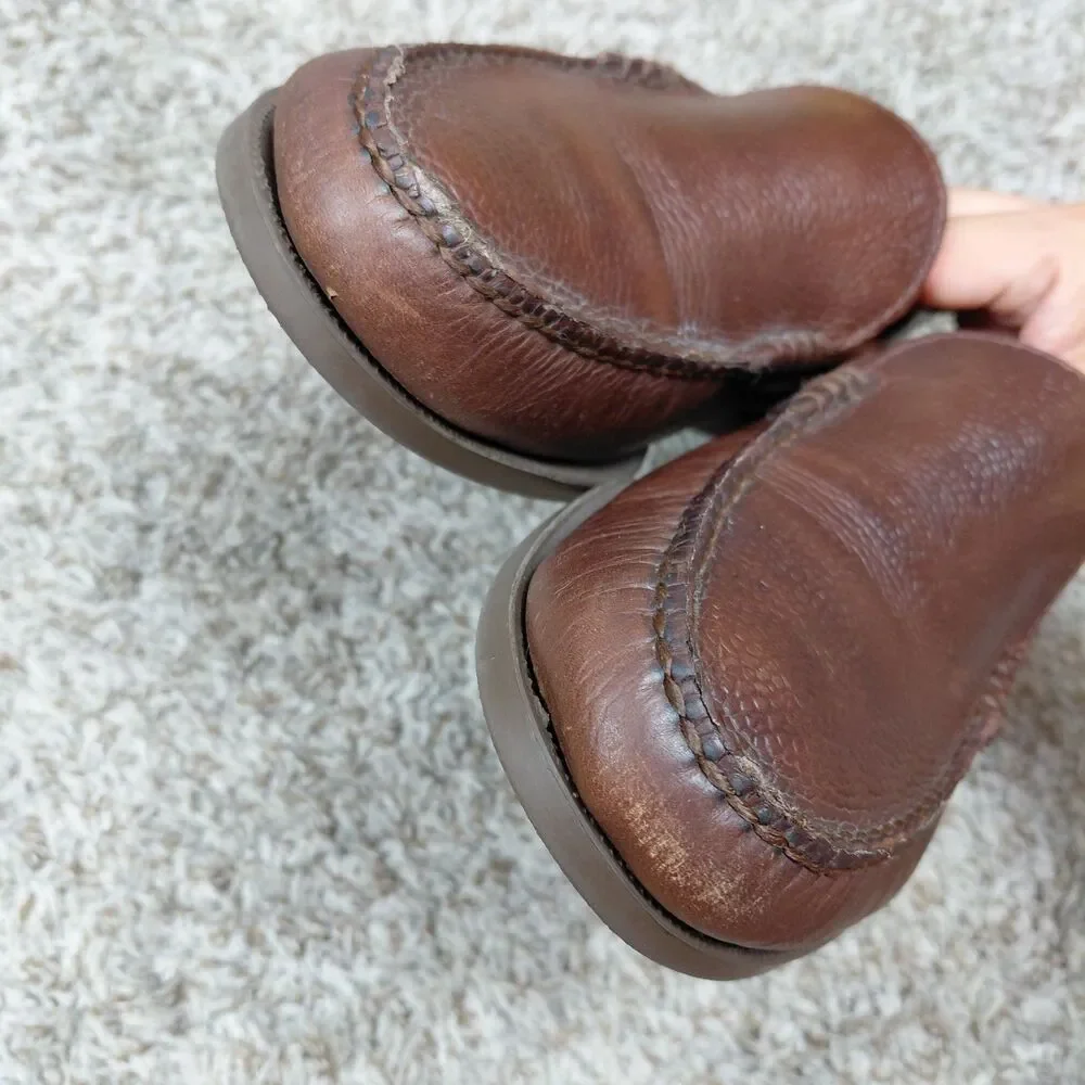 Oak Street Bootmakers Slip On Loafers Mens Size 10 D Brown Leather USA Shoes